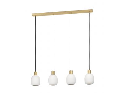 Suspension verre blanc MANZANARES E27 4X40W