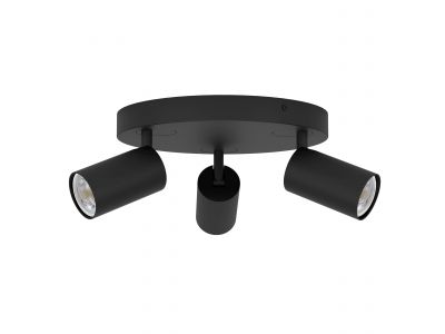 Spot de plafond réglette/plaf métal noir TELIMBELA-Z GU10 3X4,9W