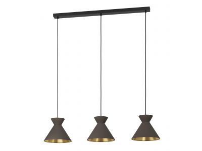 Suspension tissu marron NASTASIA E27 3X40W