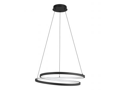 Suspension métal noir RUOTALE LED INT 4X36W