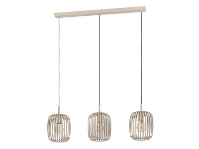 Suspension métal sable ROMAZZINA barre 3 E27 3X40W