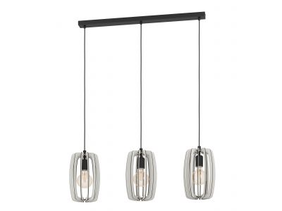 Suspension bois gris BAJAZZARA E27 3X40W