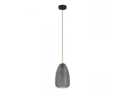 Suspension verre gris ALOBRASE E27 D20CM 1X40W