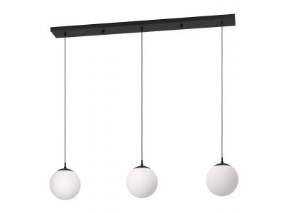 Suspension verre blanc RONDO 3 E27 3X40W