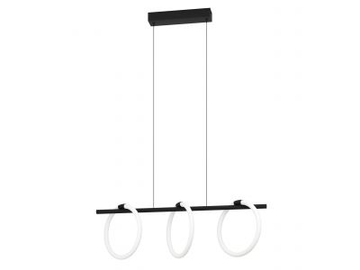 Suspension métal noir CARANACOA LED INT 3X9W