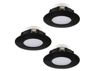 Spot à encastrer métal noir PINEDA LED INT 3X4,9W