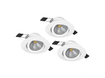 Spot à encastrer métal blanc SALICETO LED INT 3X6W