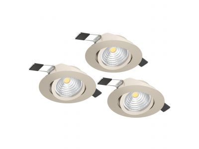 Spot à encastrer métal nickel SALICETO LED INT 3X6W