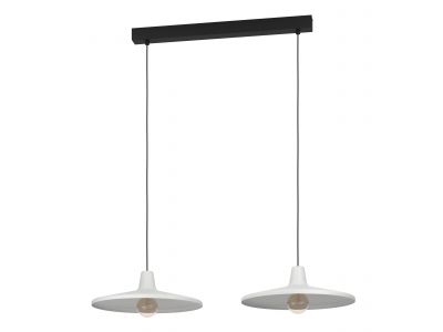 Suspension métal gris MINIERE E27 2X40W