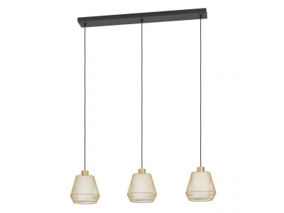 Suspension métal doré CIUDADELA E27 3X40W