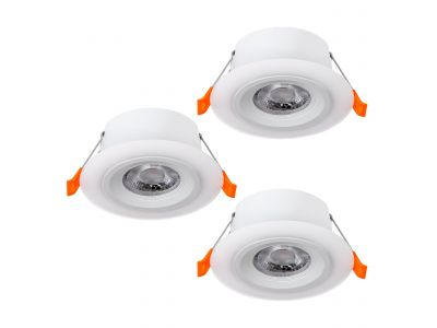 Spot à encastrer extérieur plastique blanc CALONGE LED INT 3X4,8W