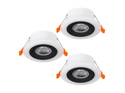 Spot à encastrer extérieur plastique blanc/noir CALONGE LED INT 3X4,8W