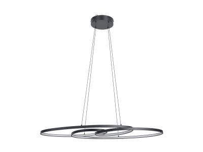 Suspension métal noir GIANELLA LED INT 1X38W