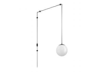 Suspension verre blanc RONDO 3 E27 1X40W