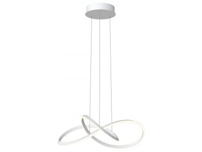 Suspension LED dimmable système monte et baisse LINDAOLA blanc Ø83cm