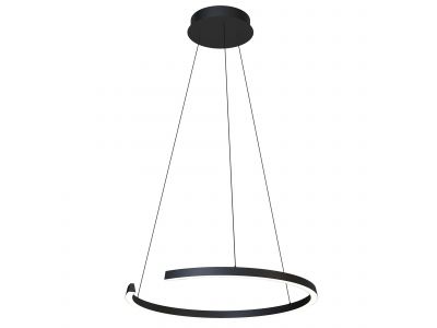 Suspension LED dimmable CEGLIE noir Ø80cm