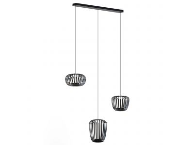 Suspension LED dimmable CUPPICCIA noir L110cm