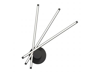 Applique LED dimmable STAR noir/argenté dimmable HT45cm