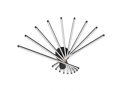 Applique LED dimmable STAR noir/argenté dimmable HT24cm