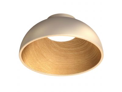 Plafonnier LED dimmable TABLADILLO doré/bois  Ø50cm