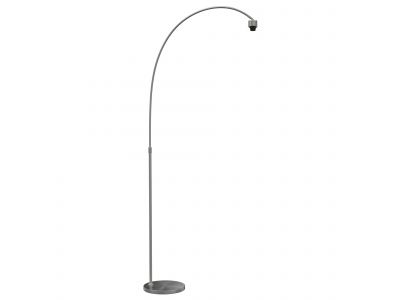 Pied de lampadaire E27 SATIN NICKEL en Métal HT200cm