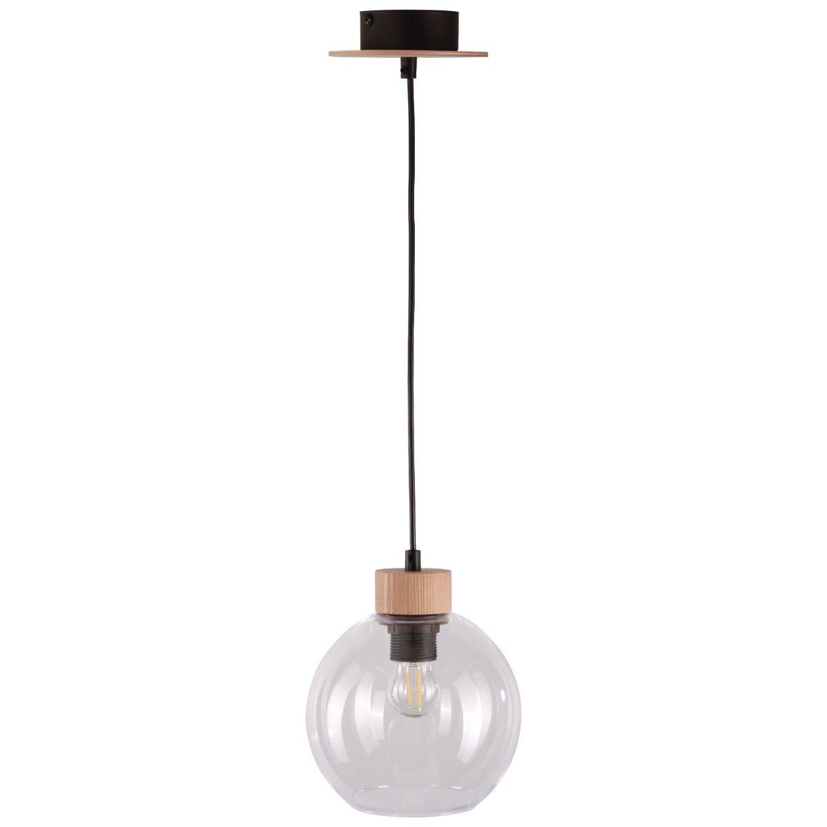 Suspension Cubus Wood En Bois Naturel Et Verre Transparent Keria Et Laurie Lumi Re