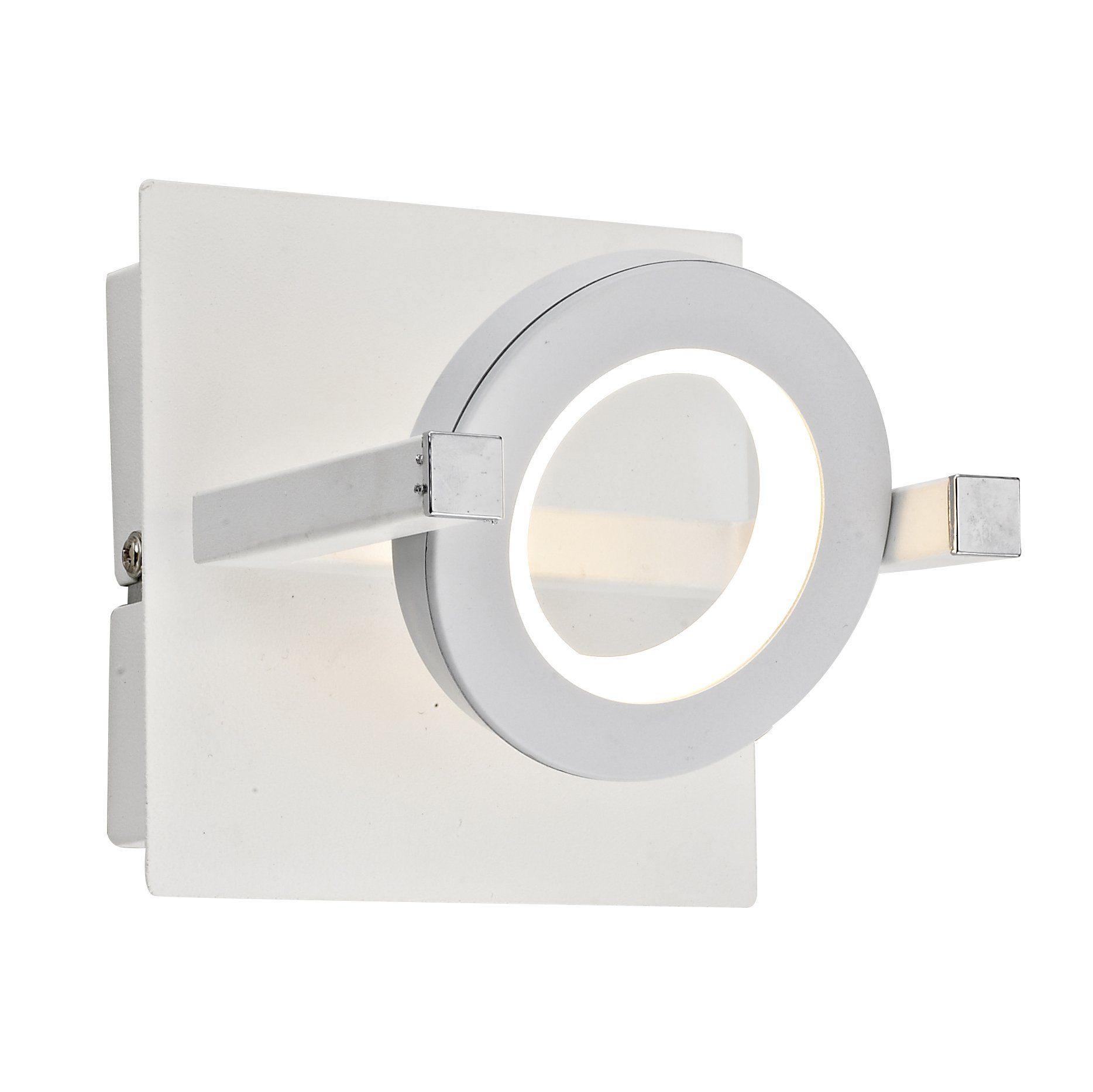 Plafonnier de 4 spots LED HOOP en métal blanc - Keria et Laurie Lumière