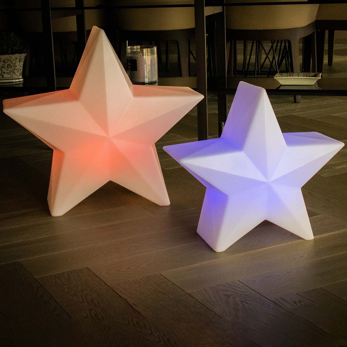 Étoile lumineuse LED NOVA (H45cm) en PVC blanc - Keria et Laurie