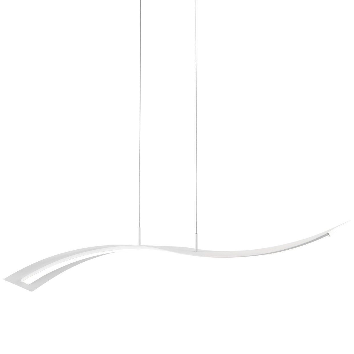 Suspension barre LED SALERNO en métal blanc mat