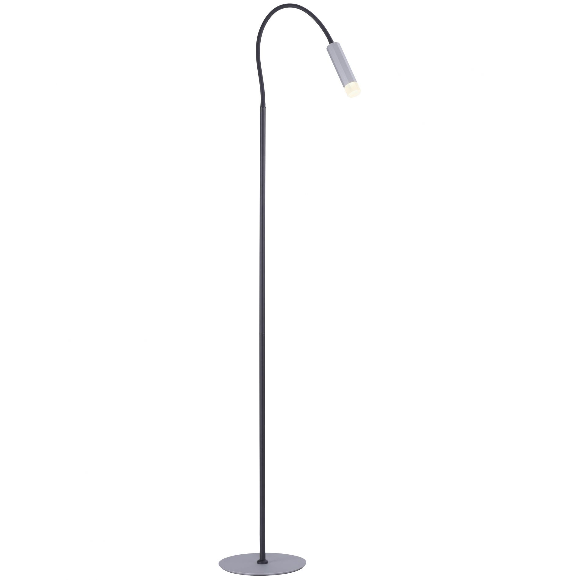 Lampe LED Pandia sur pied, intensité lumineuse variable, argentée, H 1950 mm