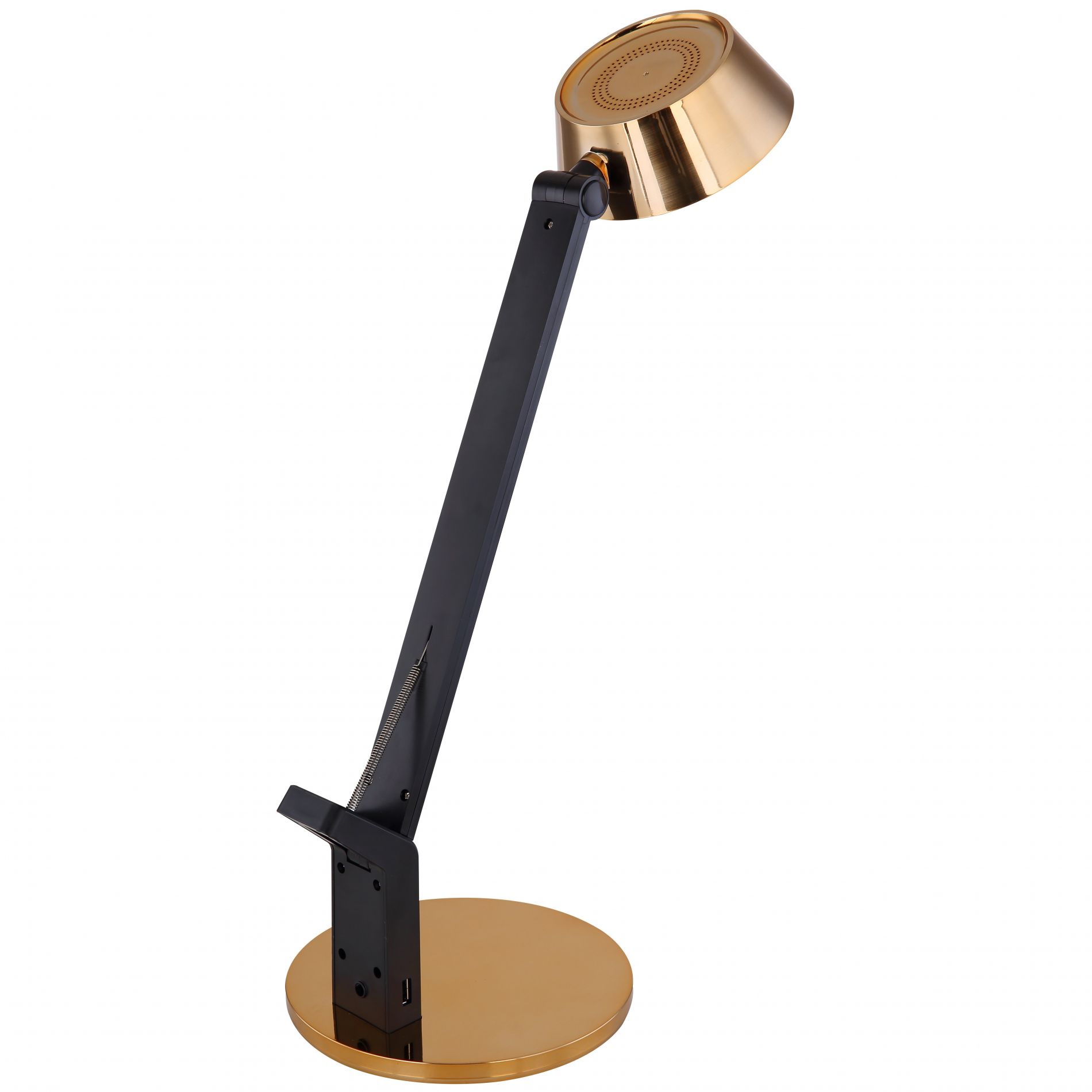 Lampe de bureau LED URSINO en métal noir et doré - Keria et Laurie Lumière