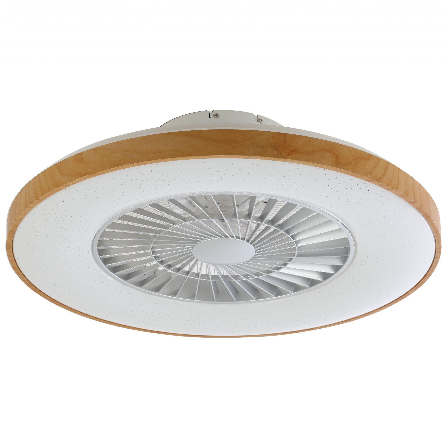 Ventilateur lumineux LED FREE (D60cm) en polycarbonate blanc et