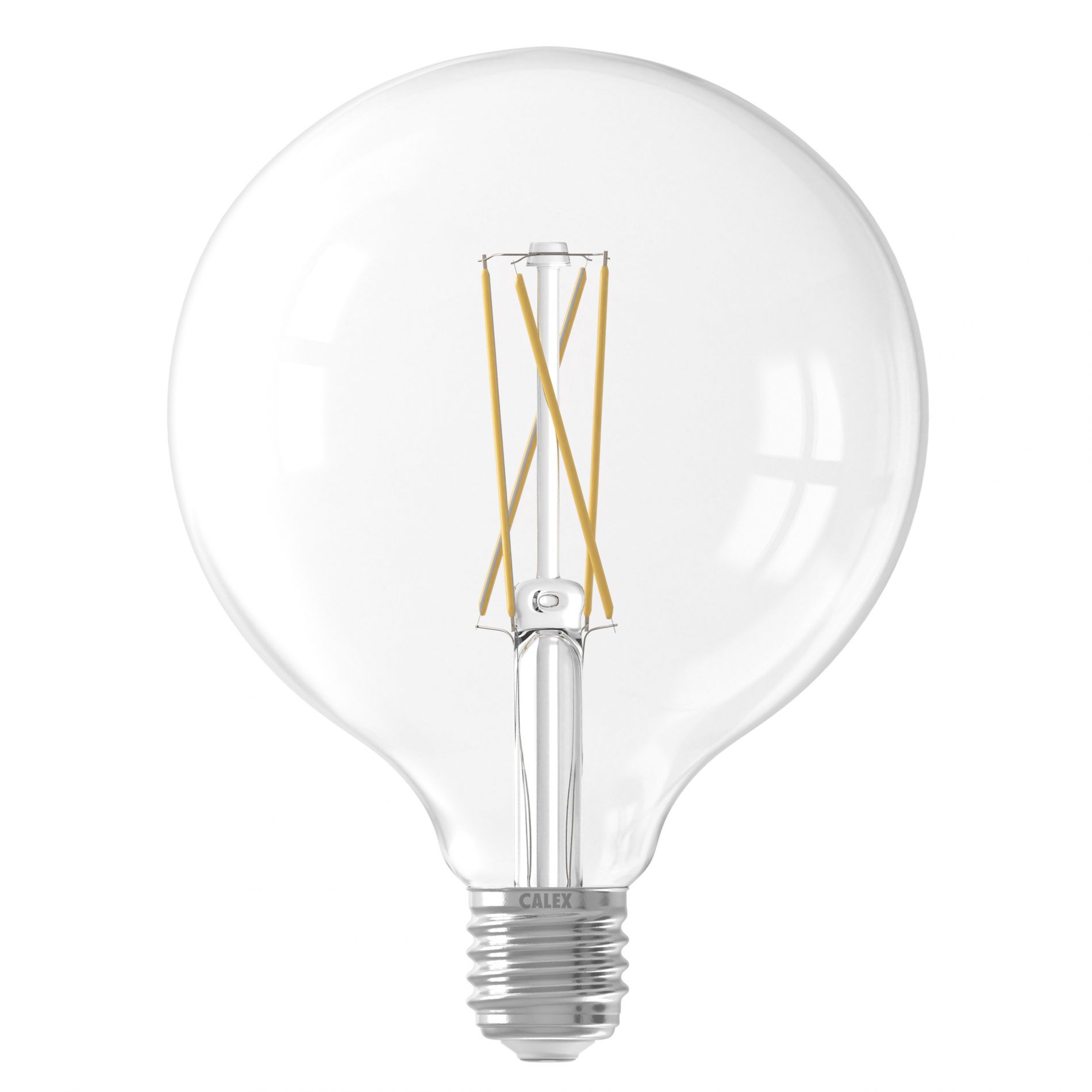 Ampoule LED dimmable E27 FILAMENT CLEAR éclairage blanc chaud 4.5W 470  lumens Ø12.5cm - Keria et Laurie Lumière