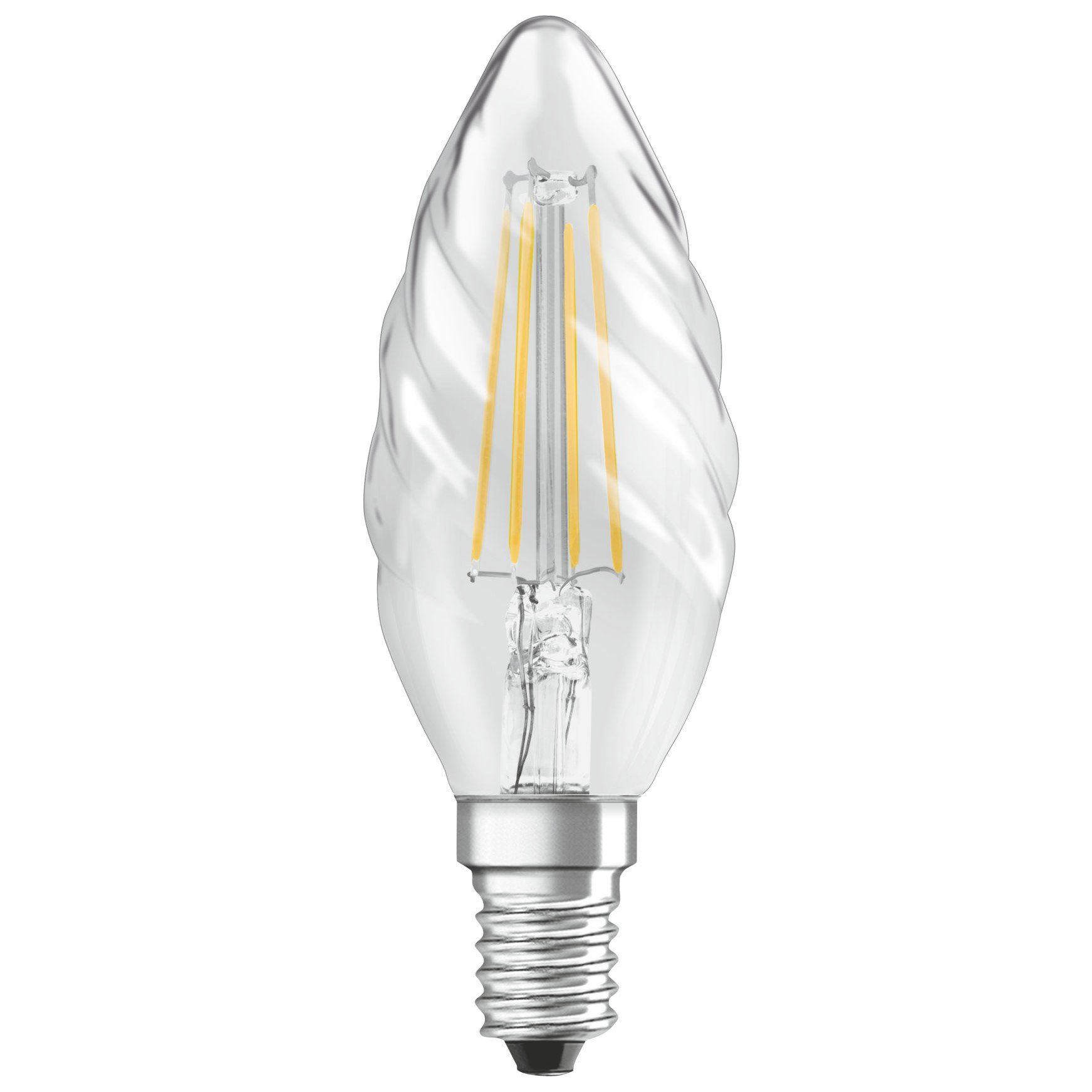 Ampoule LED E14 FILAMENT CLEAR éclairage blanc chaud 4W 470 lumens