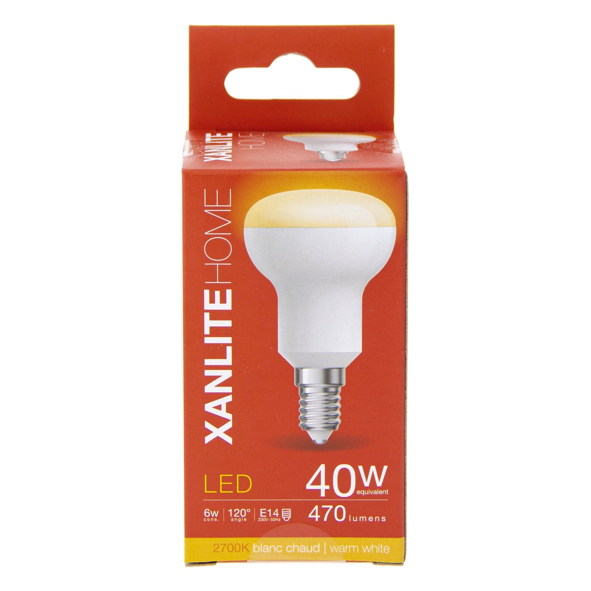 Ampoule LED E14 OPALE éclairage blanc chaud 6W 470 lumens Ø5cm