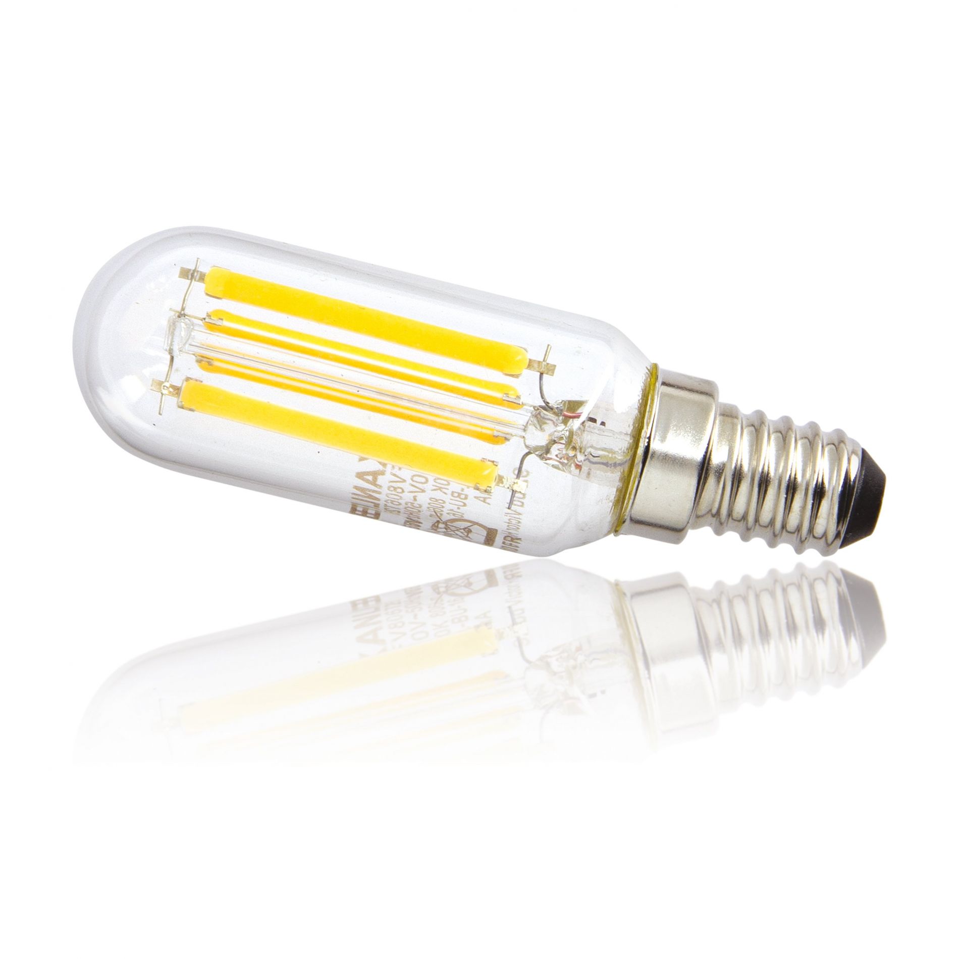 Ampoule LED E14 FILAMENT CLEAR éclairage blanc chaud 6.5W 806 lumens Ø2.5cm  - Keria et Laurie Lumière