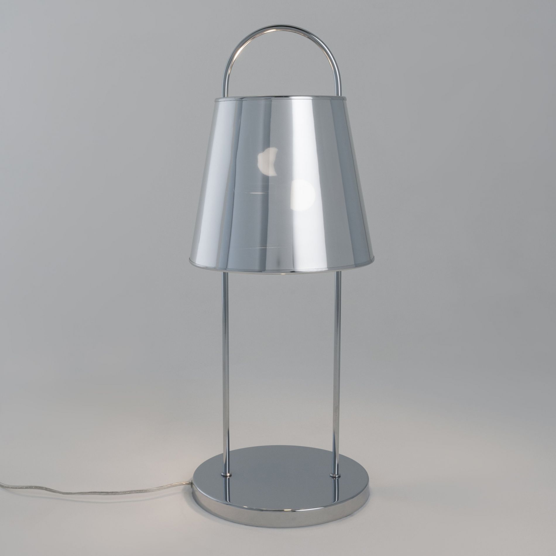 Lampe design touch SHAPE argentée en métal et PVC - Keria et
