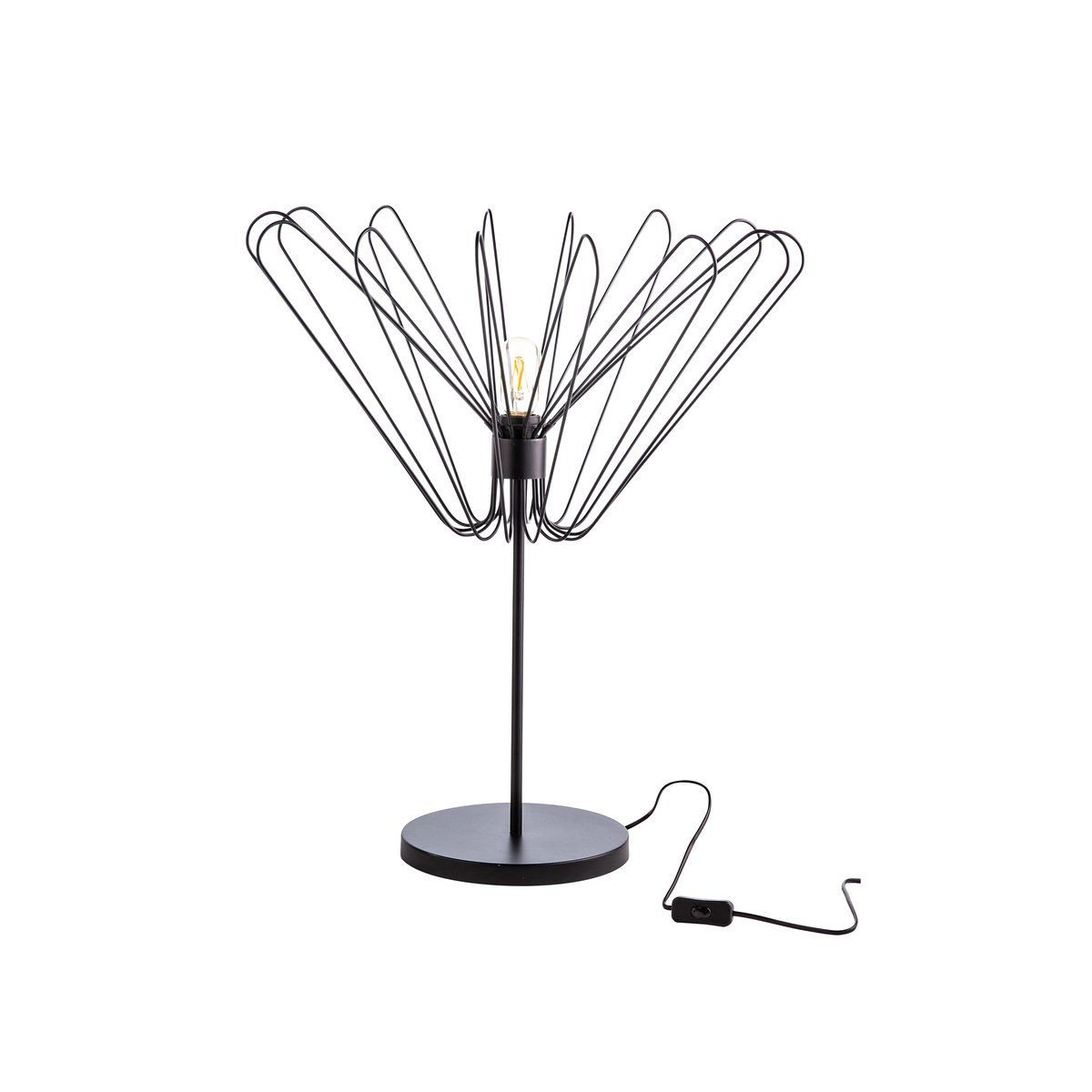 Lampe à poser design BLOSSOM (H67cm) en métal noir