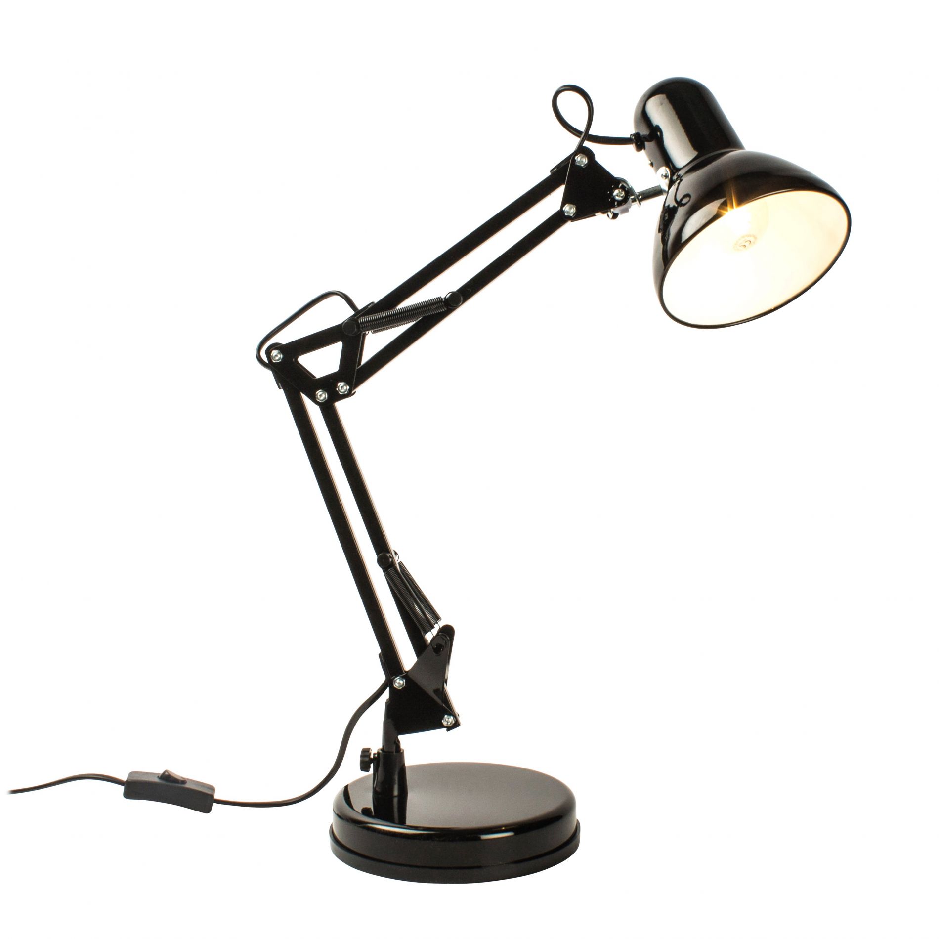 Lampe de bureau NIAGARA noire en métal - Keria et Laurie Lumière