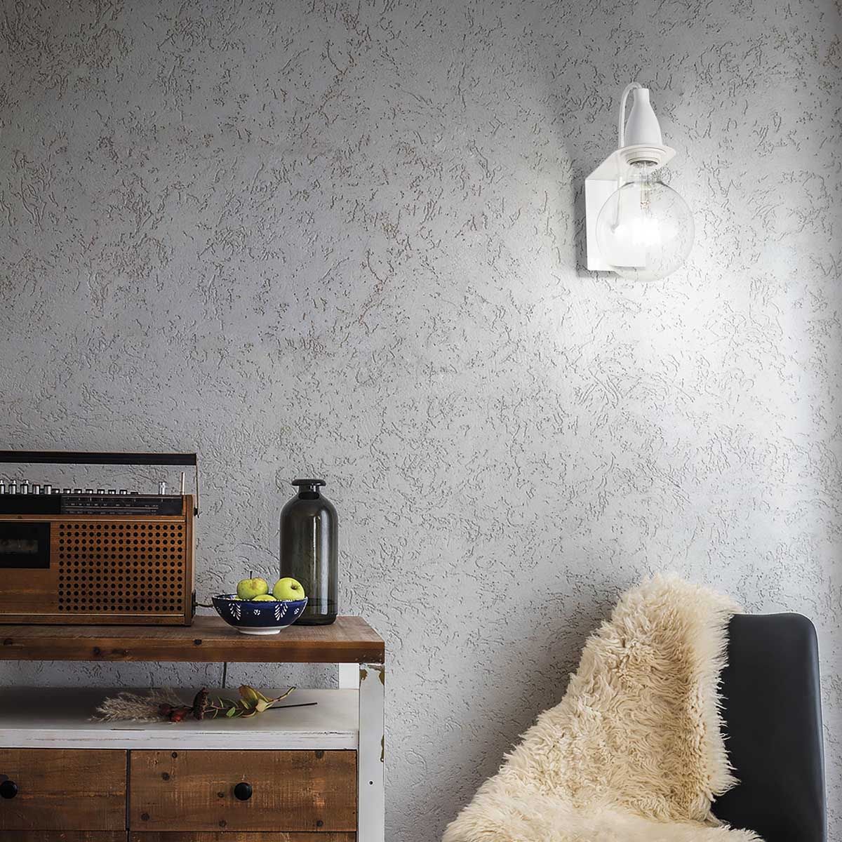 Lampe ajourée - applique murale blanche - Merletto