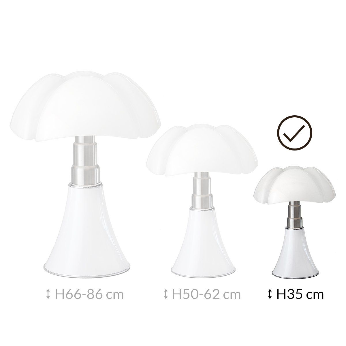 Kleiber Mini lampe à clip LED flexible blanc/argent 18cm 