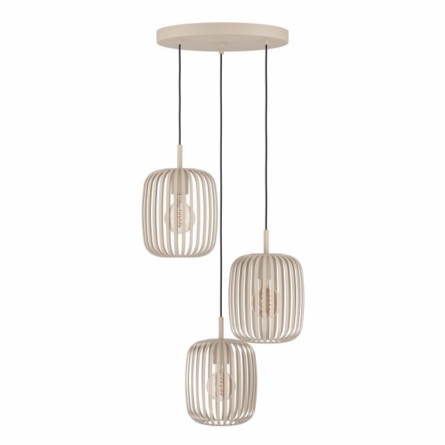 Suspension en métal sable ROMAZZINA cascade E27 3X40W