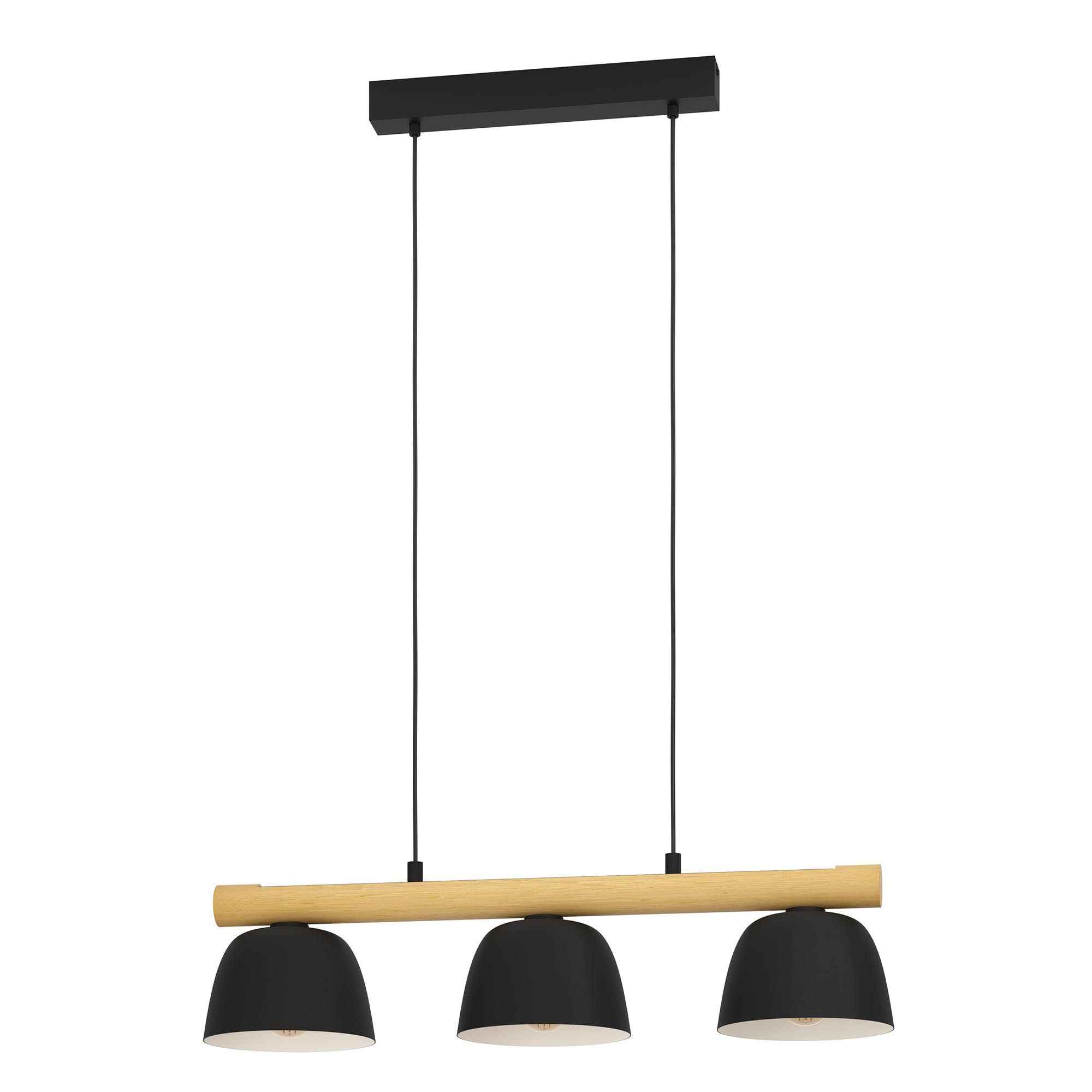 Suspension en métal noir SHERBURN E27 3X40W