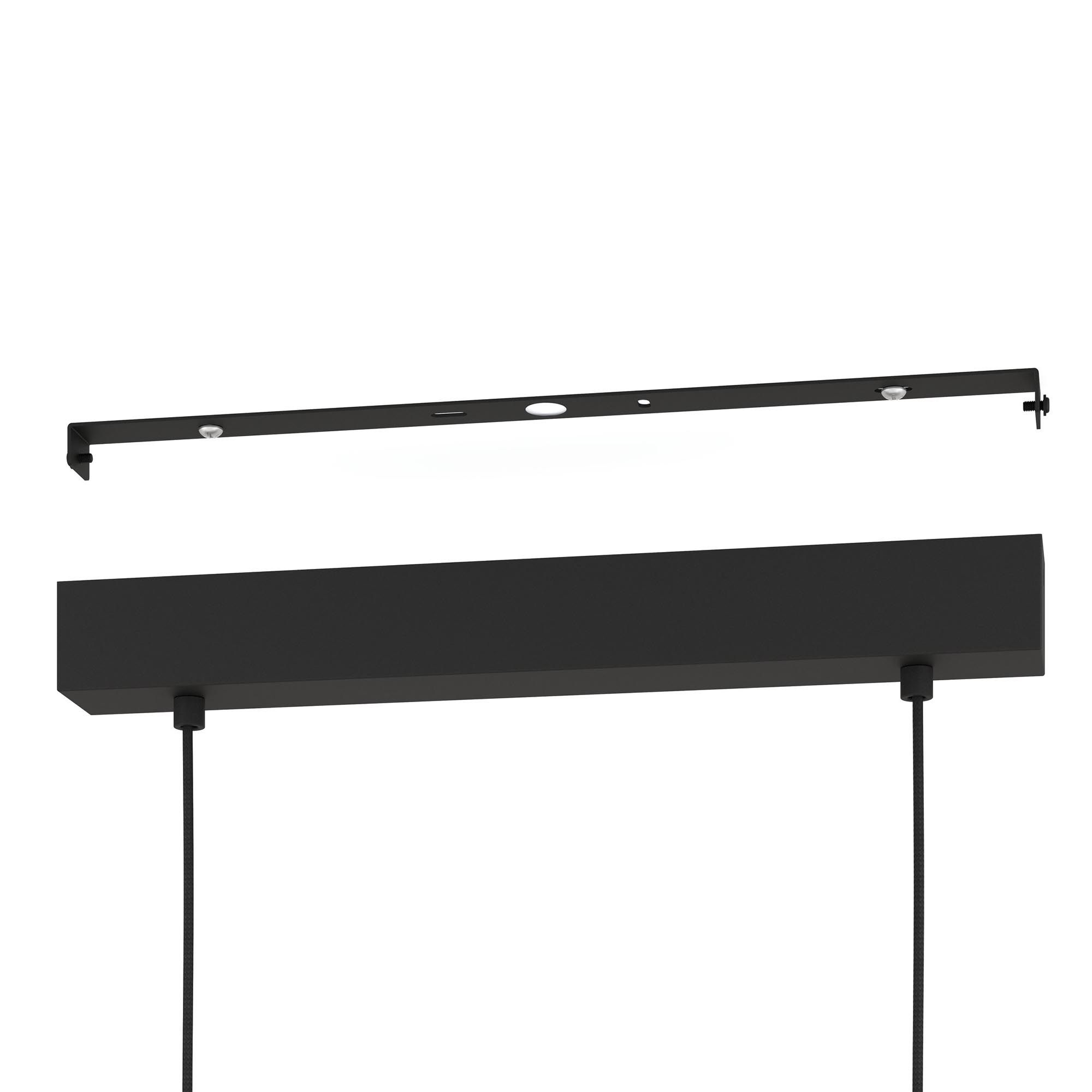 Suspension en métal noir SHERBURN E27 3X40W