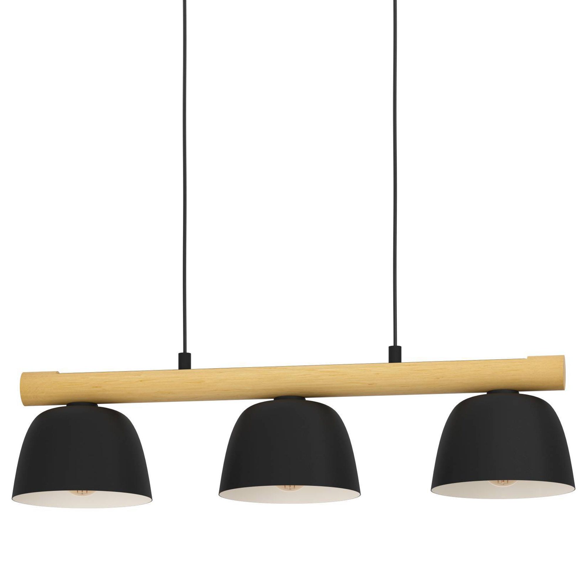 Suspension métal noir SHERBURN E27 3X40W