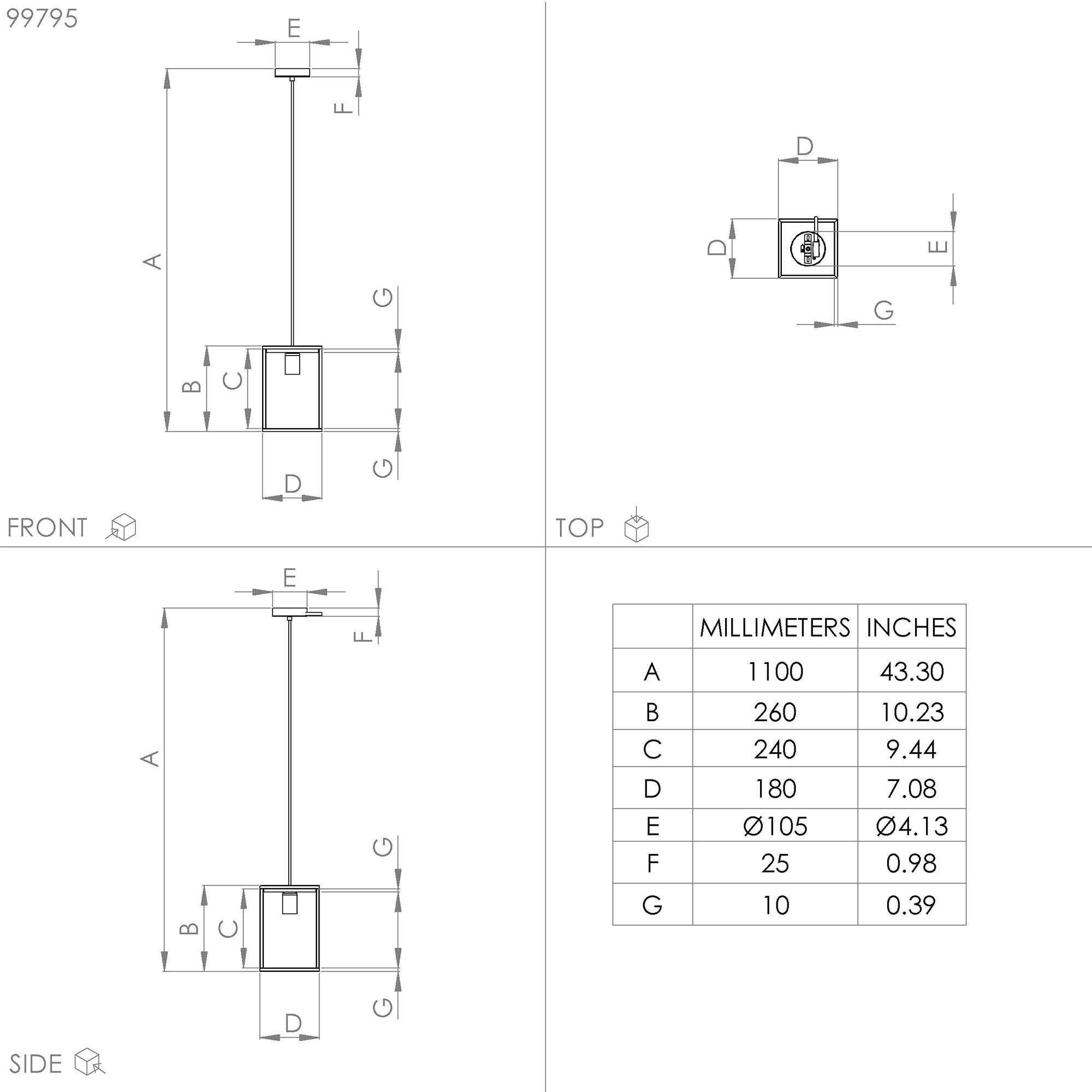 Suspension métal noir LIBERTAD E27 1X40W