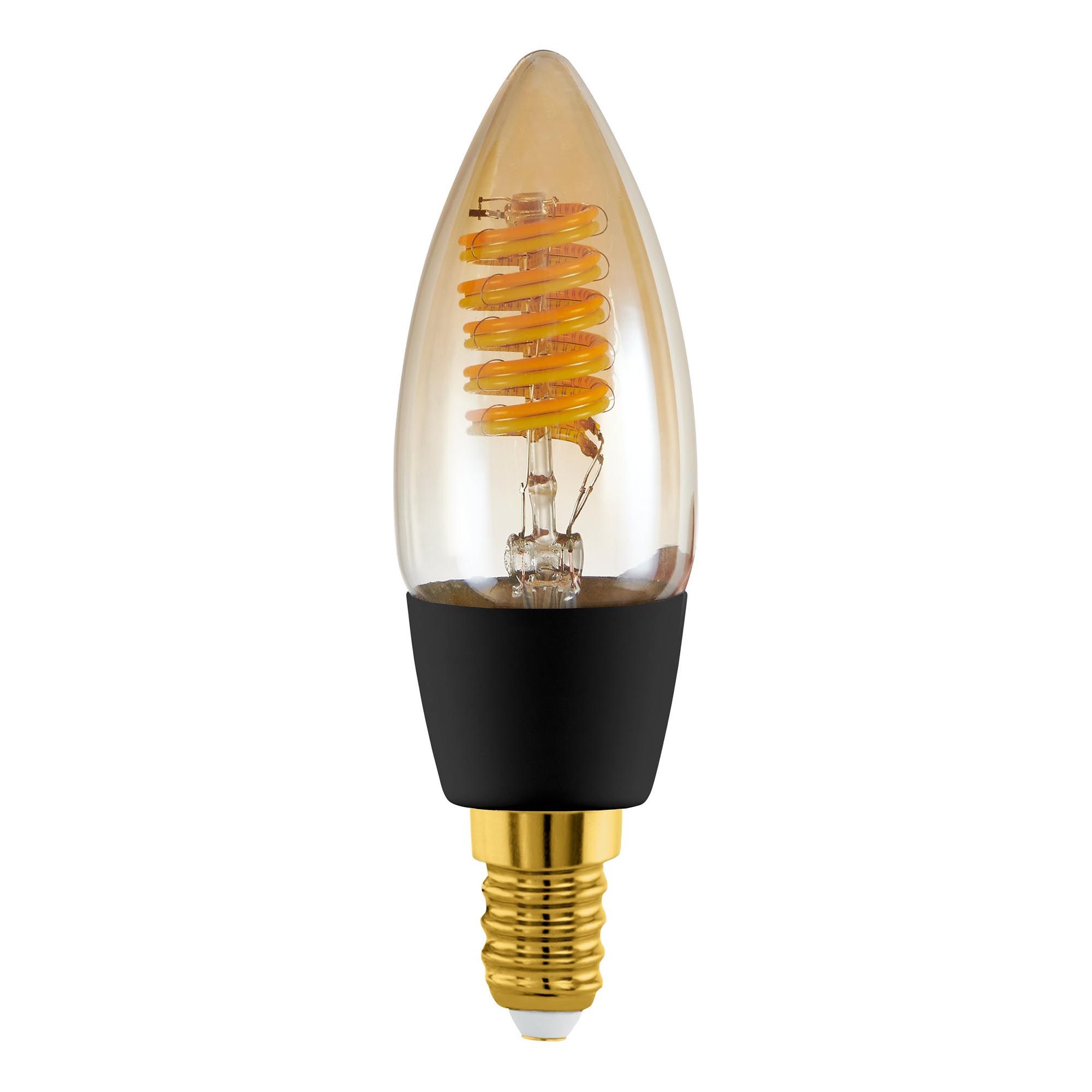 Ampoule Connectée forme flamme en verre ambre CONNECT Z L11,4 cm E14 4,9W 320 lumens