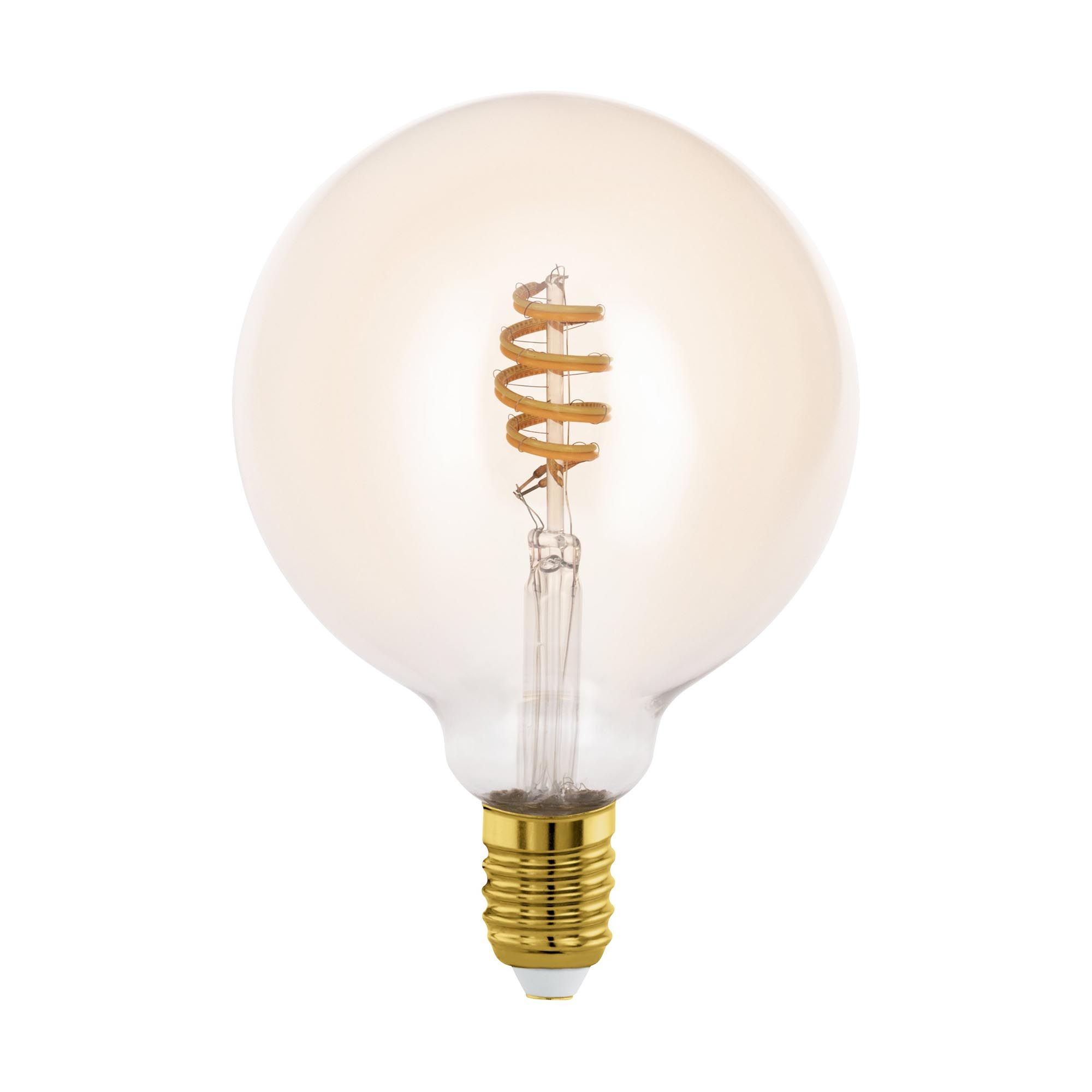 Ampoule Connectée forme globe en verre ambre CONNECT Z D12,5  E27 4,9W 360 lumens