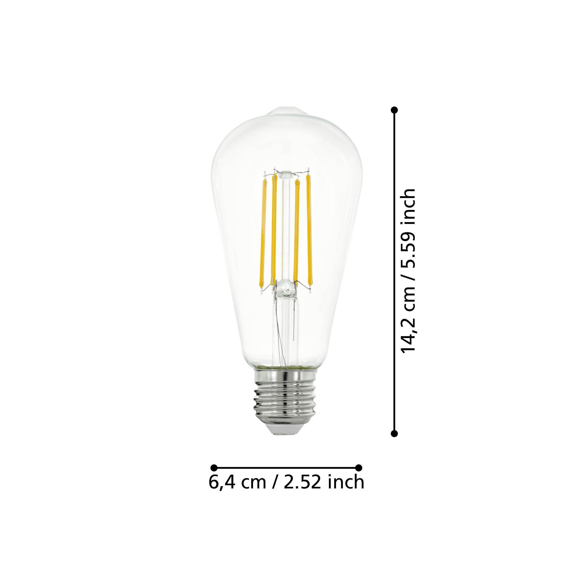 Ampoule Led Edison E27 verre transparent 4,5W