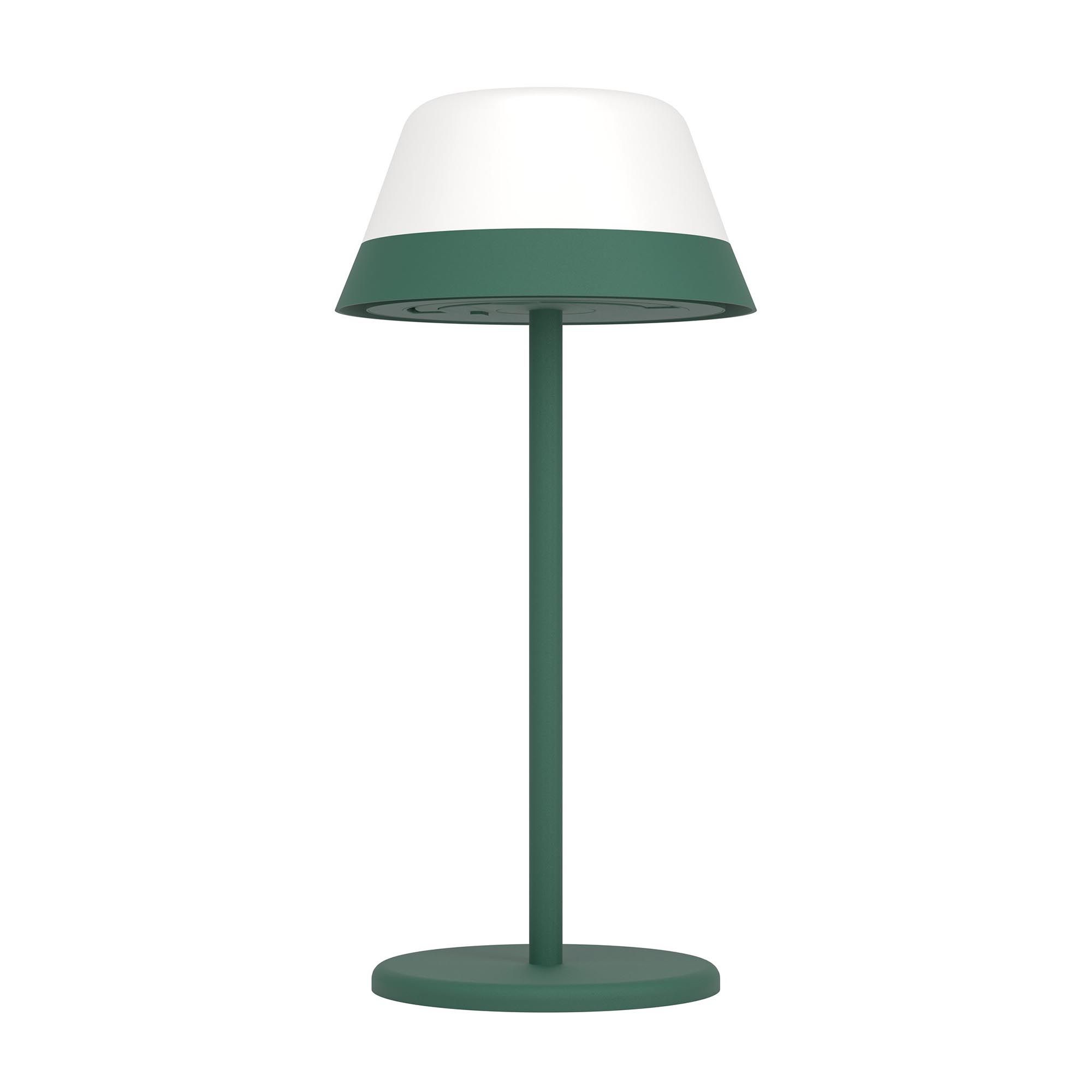 Lampe de sol extérieure en métal et pvc vert et blanc MEGGIANO led intégrée 1,5W